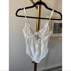 White Lace Lingerie Bodysuit